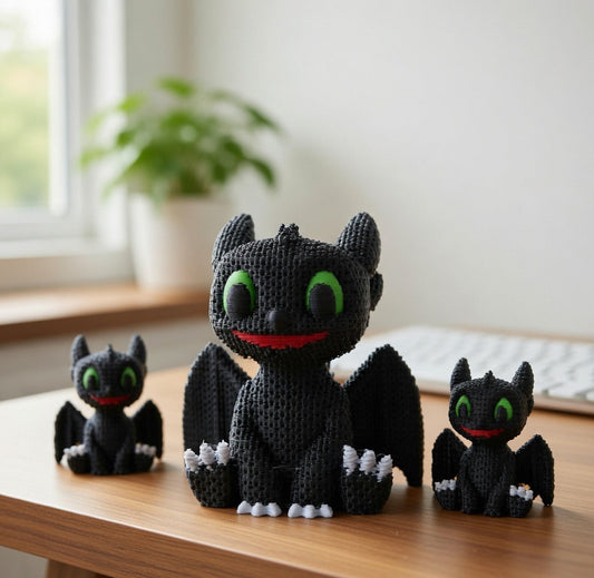 Toothless Keychains - Knitted Version