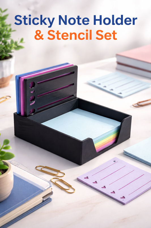 Sticky note Holder and Stencil
